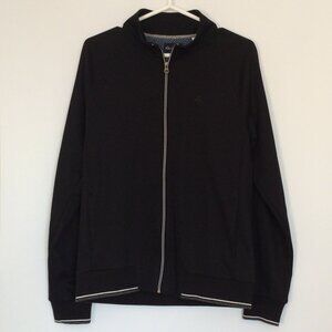 Robert Graham Mens Bomber Jacket Medium Black Long Sleeve Full Zip